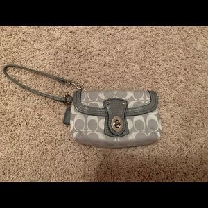 Gray Coach Wristlet
